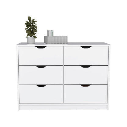 Dresser Curio, Four Drawers, White Finish