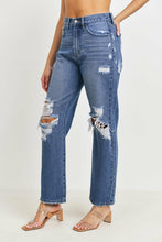 Load image into Gallery viewer, JBD HIGH WAISTED DISTRESSED LOOSE FIT JEAN
