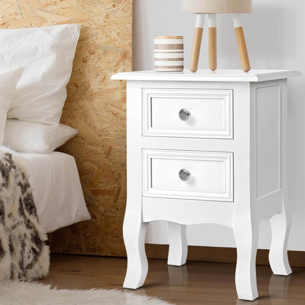 Artiss Bedside Tables Drawers Side Table French Storage Cabinet