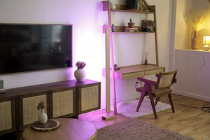 Hardwood LED Color Floor Lamp