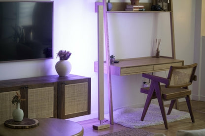 Hardwood LED Color Floor Lamp