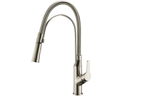 Dawn AB50 3364BN Dawn Single-Lever Pull-Out Kitchen Faucet, Brushe