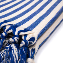 Load image into Gallery viewer, Handwoven Turkish Towel Ole | Blue
