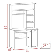 Load image into Gallery viewer, Computer Desk Acequia, Multiple Shelves, Smokey Oak Finish
