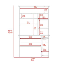 Load image into Gallery viewer, Computer Desk Acequia, Multiple Shelves, Smokey Oak Finish
