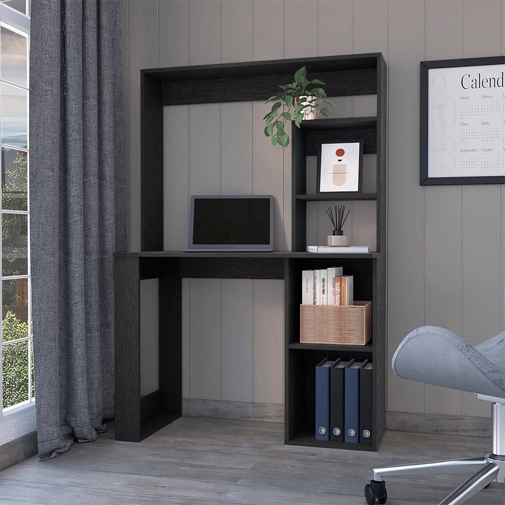 Desk Ryndon, Hutch, Black Wengue Finish