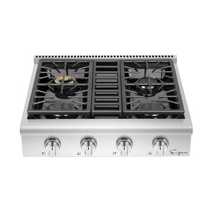 Empava 30GC30 Pro-style 30 in. Slide-in Gas Cooktop