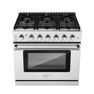 Empava 36GR11 36 in. Pro-Style Slide-in Single Oven Gas Range