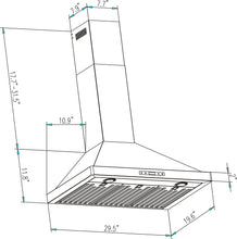 Load image into Gallery viewer, Empava 30RH03 30 in. 380 CFM Wall Mount Range Hood
