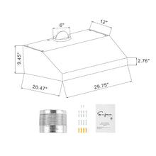 Load image into Gallery viewer, Empava 30RH07 30 in. 400 CFM Ducted Under Cabinet Range Hood
