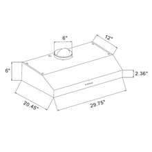 Load image into Gallery viewer, Empava 30RH08 30 in. Kitchen 400 CFM Ultra Slim Ducted Under Cabinet
