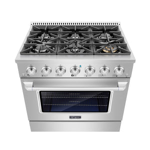 Empava 36GR08 36 In. Pro-Style Slide-In Single Oven Gas Range