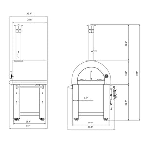 Empava PG01 Outdoor Wood Fired Pizza Oven