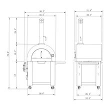 Load image into Gallery viewer, Empava PG05 Outdoor Wood Fired Pizza Oven With Side Table
