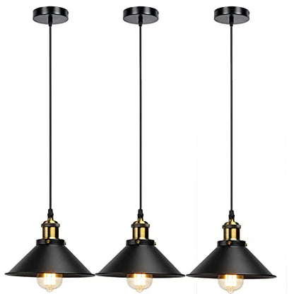 3 Pack Pendant Lamp Cage Hanging Ceiling Light E27 Holder Fitting |  Home Improvement