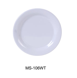 Yanco MS-106WT Mile Stone Narrow Rim Round Plate