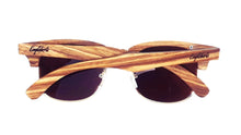 Load image into Gallery viewer, Ebony and ZebraWood Sunglasses, Tea Polarized Lenses
