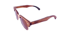 Load image into Gallery viewer, Ebony and ZebraWood Sunglasses, Tea Polarized Lenses
