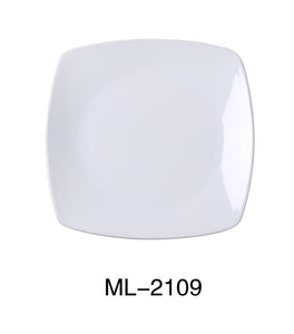 Yanco ML-2109 Mainland 9" X 1"  SQUARE PLATE WITH ROUNDED CORNER