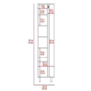 Closet Pantry Copenhague, Five Shelves, Double Door Cabinet, White