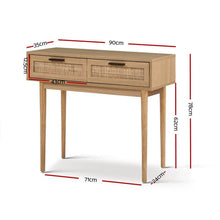 Load image into Gallery viewer, Artiss Rattan Console Table Drawer Storage Hallway Tables Drawers
