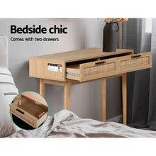 Load image into Gallery viewer, Artiss Rattan Console Table Drawer Storage Hallway Tables Drawers
