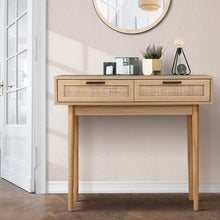 Load image into Gallery viewer, Artiss Rattan Console Table Drawer Storage Hallway Tables Drawers
