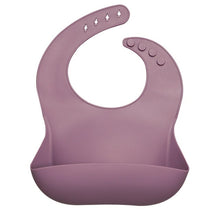 Load image into Gallery viewer, Fashionable silicon Breastplate Baby Bib Waterproof Solid Infant
