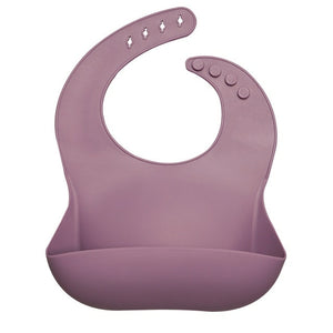 Fashionable silicon Breastplate Baby Bib Waterproof Solid Infant