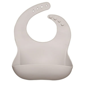 Fashionable silicon Breastplate Baby Bib Waterproof Solid Infant