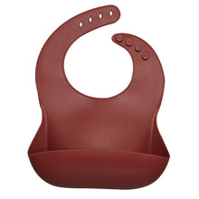 Load image into Gallery viewer, Fashionable silicon Breastplate Baby Bib Waterproof Solid Infant
