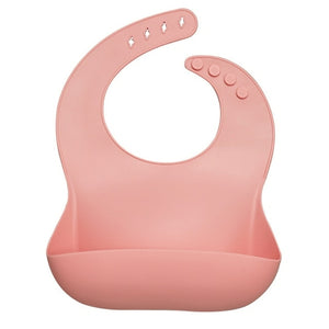 Fashionable silicon Breastplate Baby Bib Waterproof Solid Infant