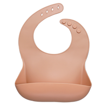 Load image into Gallery viewer, Fashionable silicon Breastplate Baby Bib Waterproof Solid Infant
