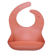 Load image into Gallery viewer, Fashionable silicon Breastplate Baby Bib Waterproof Solid Infant
