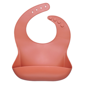 Fashionable silicon Breastplate Baby Bib Waterproof Solid Infant