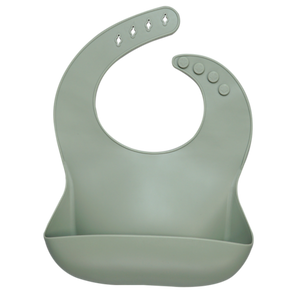 Fashionable silicon Breastplate Baby Bib Waterproof Solid Infant