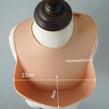 Load image into Gallery viewer, Fashionable silicon Breastplate Baby Bib Waterproof Solid Infant
