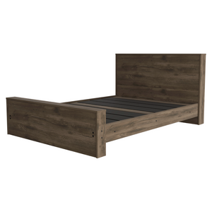 Full Size Bed Base Forum, Frame, Dark Brown Finish