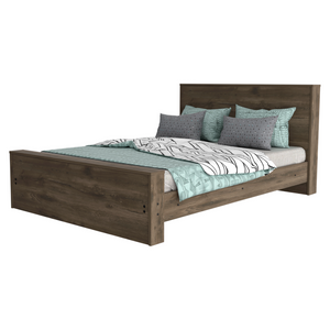 Full Size Bed Base Forum, Frame, Dark Brown Finish