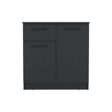 Load image into Gallery viewer, Dresser Carlin, Drawer and 2 Door Cabinets, Black Wengue Finish
