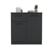 Load image into Gallery viewer, Dresser Carlin, Drawer and 2 Door Cabinets, Black Wengue Finish
