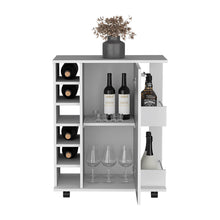 Load image into Gallery viewer, Bar Cart with Six-Wine Cubbies Cabot, Two-Side Storage Shelves and
