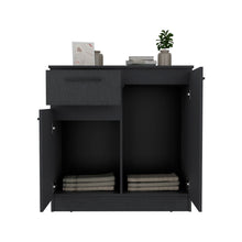 Load image into Gallery viewer, Dresser Carlin, Drawer and 2 Door Cabinets, Black Wengue Finish
