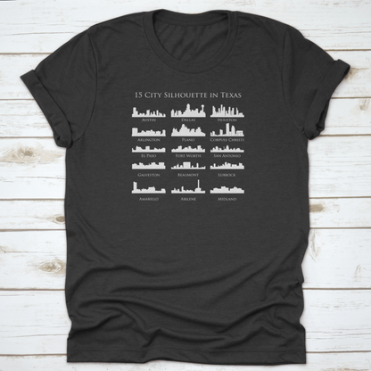 Set Of 15 City Silhouette In Texas Houston Austin Dallas Fort Worth,