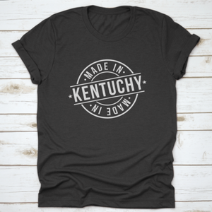 Made In Kentucky In White Postmark Stamp Travel Round Logo Icon Symbol