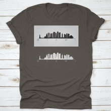 Load image into Gallery viewer, Miami Usa Skyline And Landmarks Silhouette, Black And White Design,
