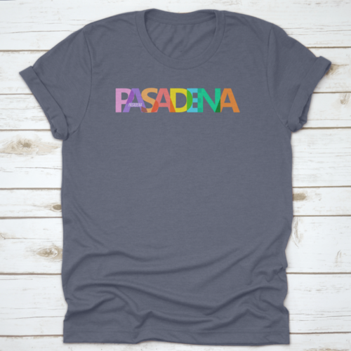 Multi-Colored Typography Lettering Text Of Pasadena Vector