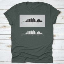 Load image into Gallery viewer, Miami Usa Skyline And Landmarks Silhouette, Black And White Design,
