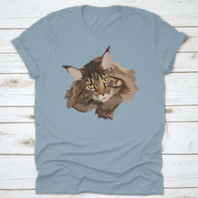 Load image into Gallery viewer, A Portrait Of A Beautiful Brown Maine Coon Cat The Official State Cat
