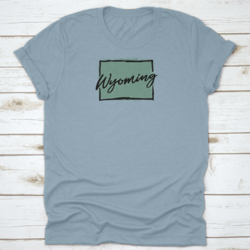 Hand Drawn Wyoming State Design Travel Made In Product Design Old